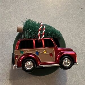 Christmas 🎄Red Car Ornament with Tree